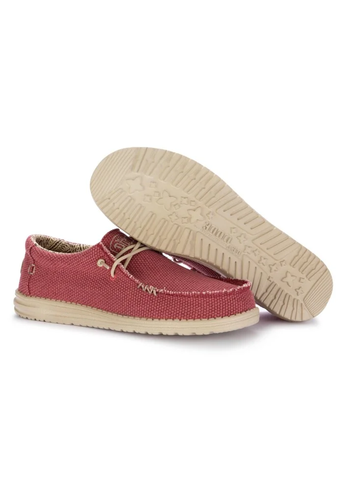 HEY DUDE | SCARPE BASSE WALLY BRAIDED ROSSO Promozione
