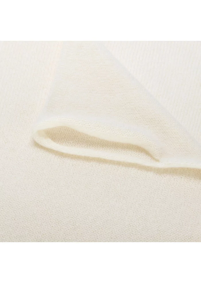 RIVIERA CASHMERE | SCALDACOLLO RASATO BIANCO PANNA Promozione Limitata