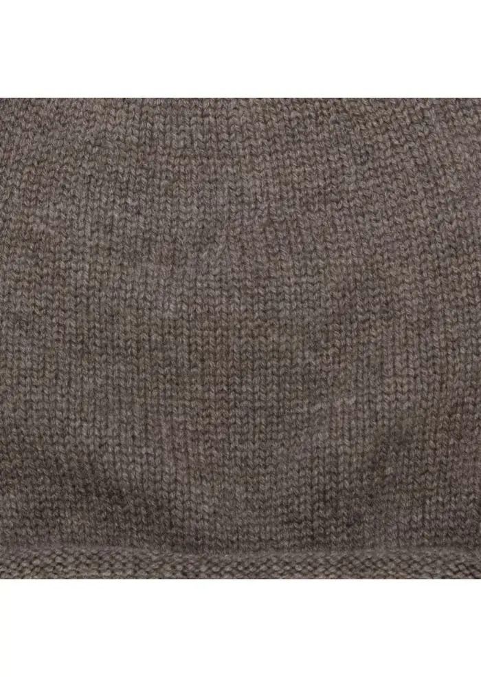 RIVIERA CASHMERE | BERETTO CASHMERE RASATO MARRONE Sottocosto