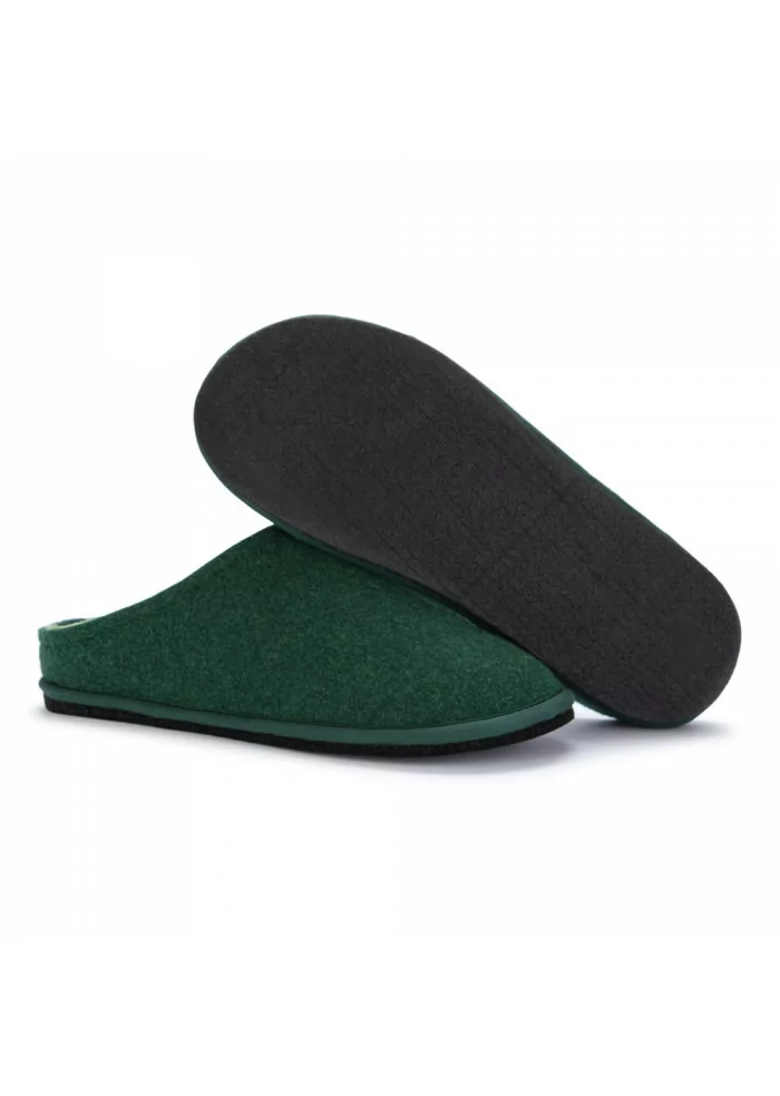 LÖWENWEISS | PANTOFOLE IN LANA COTTA VERDE Shopping online