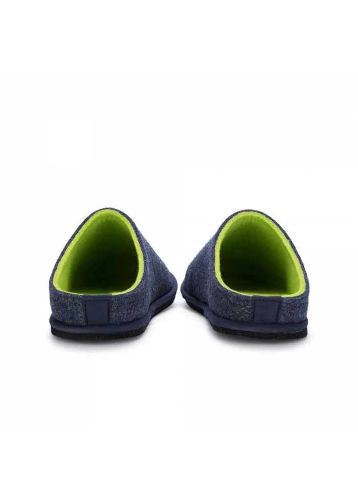 LÖWENWEISS | PANTOFOLE IN LANA COTTA BLU VERDE Offerta esclusiva