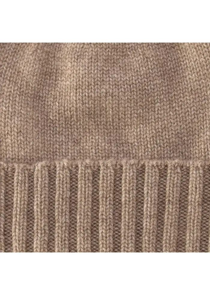 BERRETTO UNISEX "CUPOLA RASATA" RIVIERA | 100% CACHEMIRE MARRONE Vendite stagionali