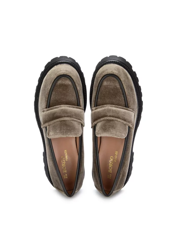 IL BORGO FIRENZE | MOCASSINI CHUNKY VELLUTO MARRONE Cyber Monday