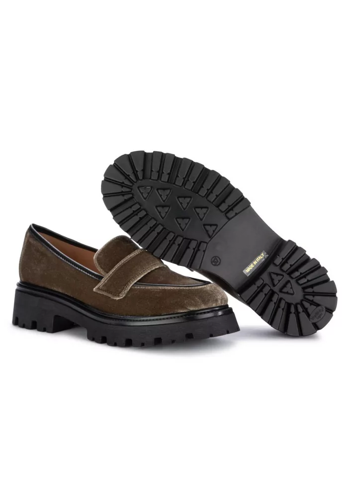 IL BORGO FIRENZE | MOCASSINI CHUNKY VELLUTO MARRONE Cyber Monday
