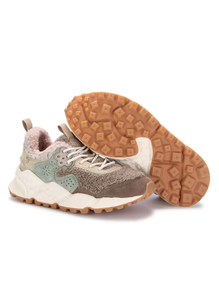 FLOWER MOUNTAIN | SNEAKERS KOTETSU TEDDY MARRONE ROSA Smaltimento dello stoccaggio