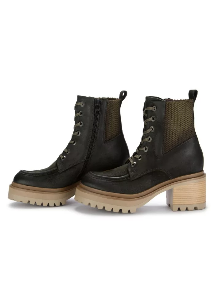 MJUS | STIVALETTI TACCO CAMOSCIO VERDE SCURO Vendita calda