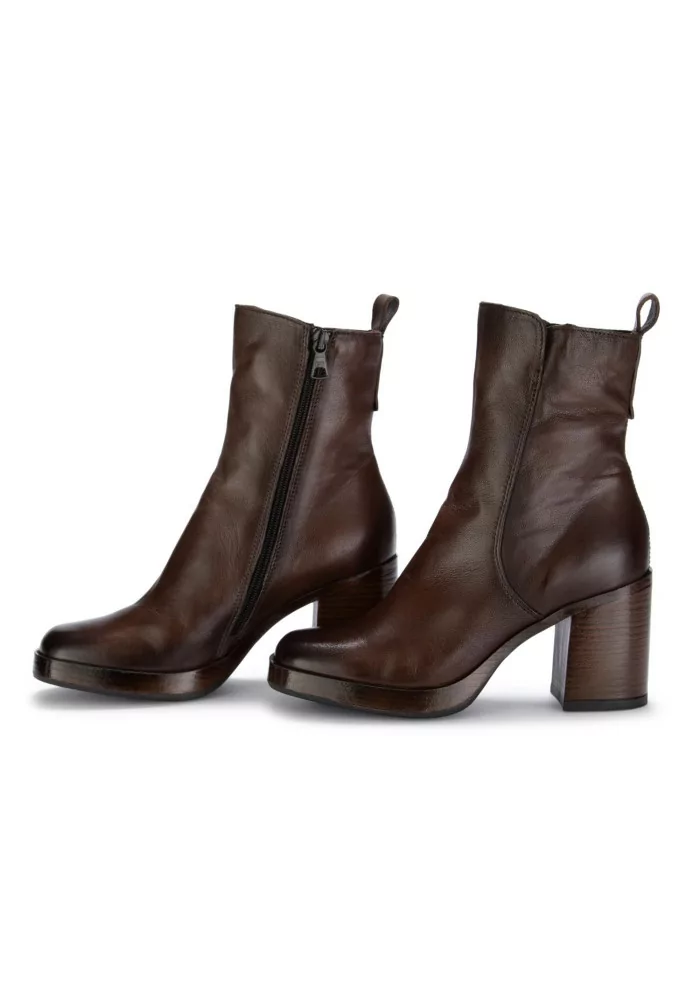 MJUS | STIVALETTI CON TACCO PELLE MARRONE CIOCCOLATO Offerte esclusive