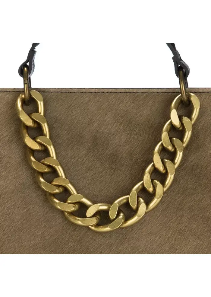 MY BEST BAG | BORSA A MANO EVELINE NERO KHAKI Grandi sconti