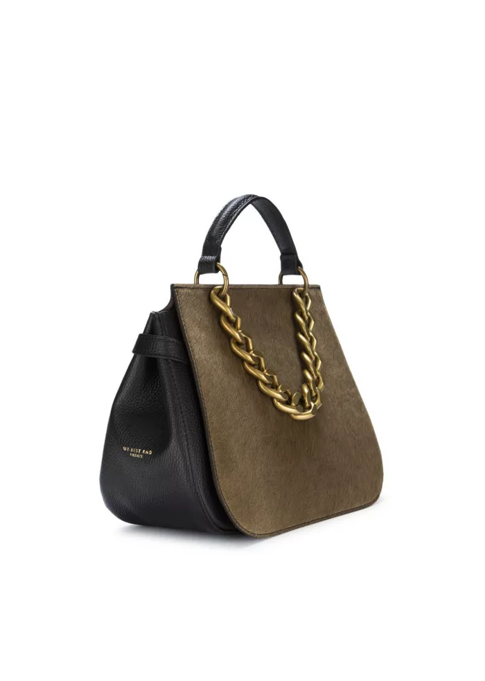 MY BEST BAG | BORSA A MANO EVELINE NERO KHAKI Grandi sconti