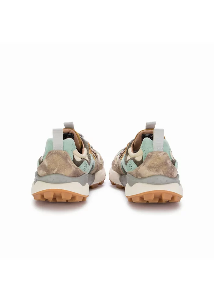 FLOWER MOUNTAIN | SNEAKERS YAMANO 3 PELLE BEIGE AZZURRO Ultimi tre giorni