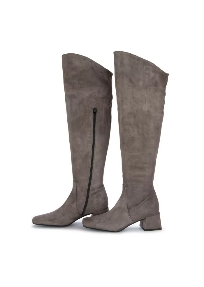 MA+DE 94 | STIVALI ALTI CAMOSCIO TAUPE Super sconto