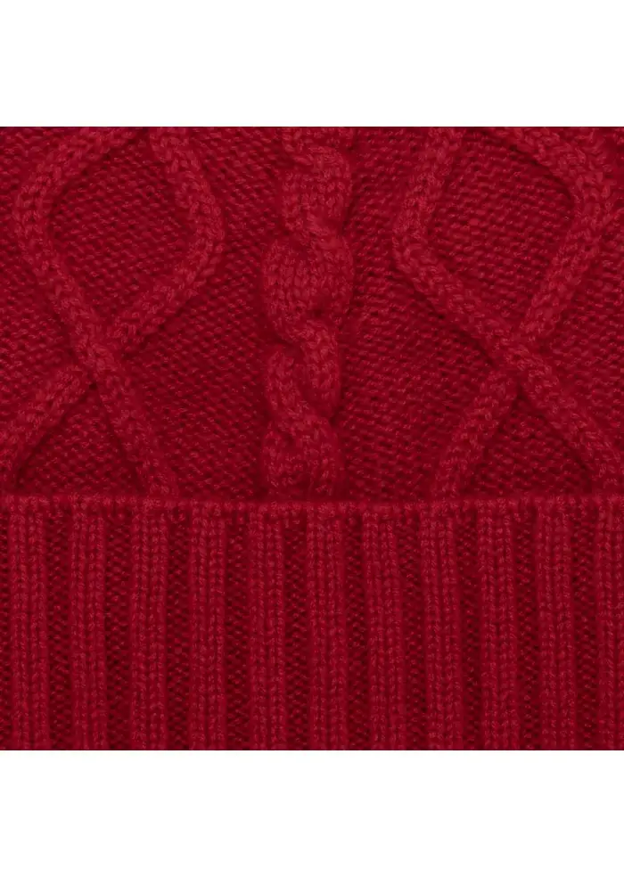 RIVIERA CASHMERE | BERRETTO WAFFLE ROSSO Esporta salva