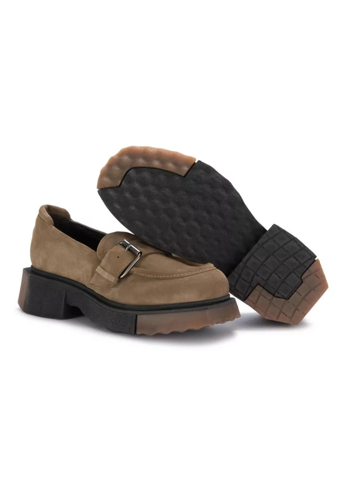 VICOLO 8 | MOCASSINI CHUNKY CAMOSCIO MARRONE 2025