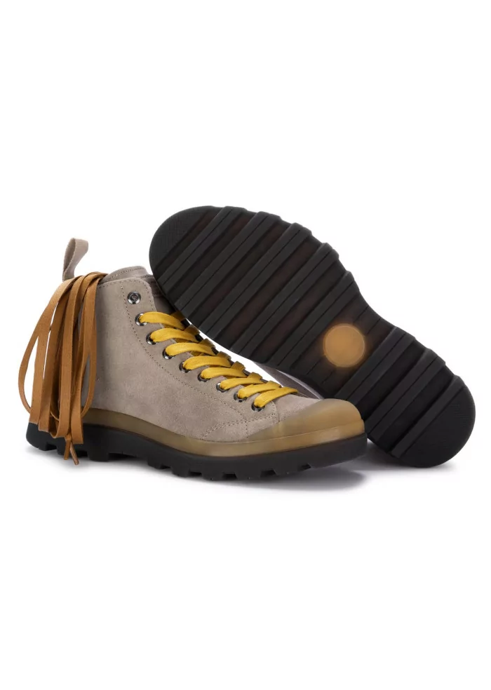 PANCHIC | STIVALETTI ALLACCIATI CAMOSCIO GRIGIO CHIARO Italy