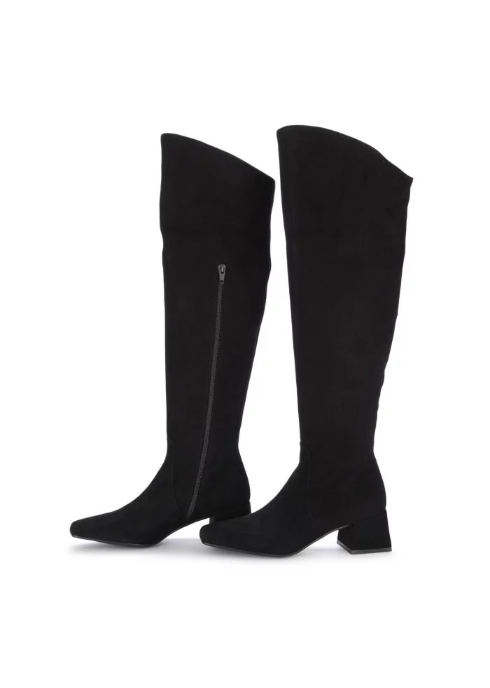 MA+DE 94 | STIVALI ALTI CAMOSCIO NERO Qualità