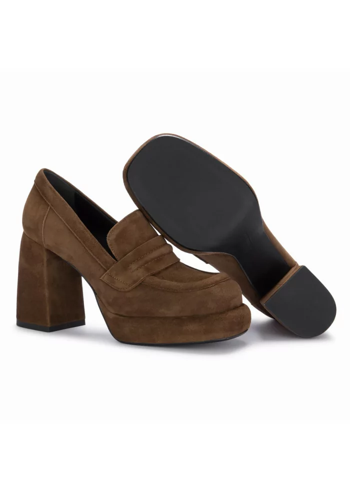 POESIE VENEZIANE | SCARPE TACCO CAMOSCIO MARRONE Convenienza