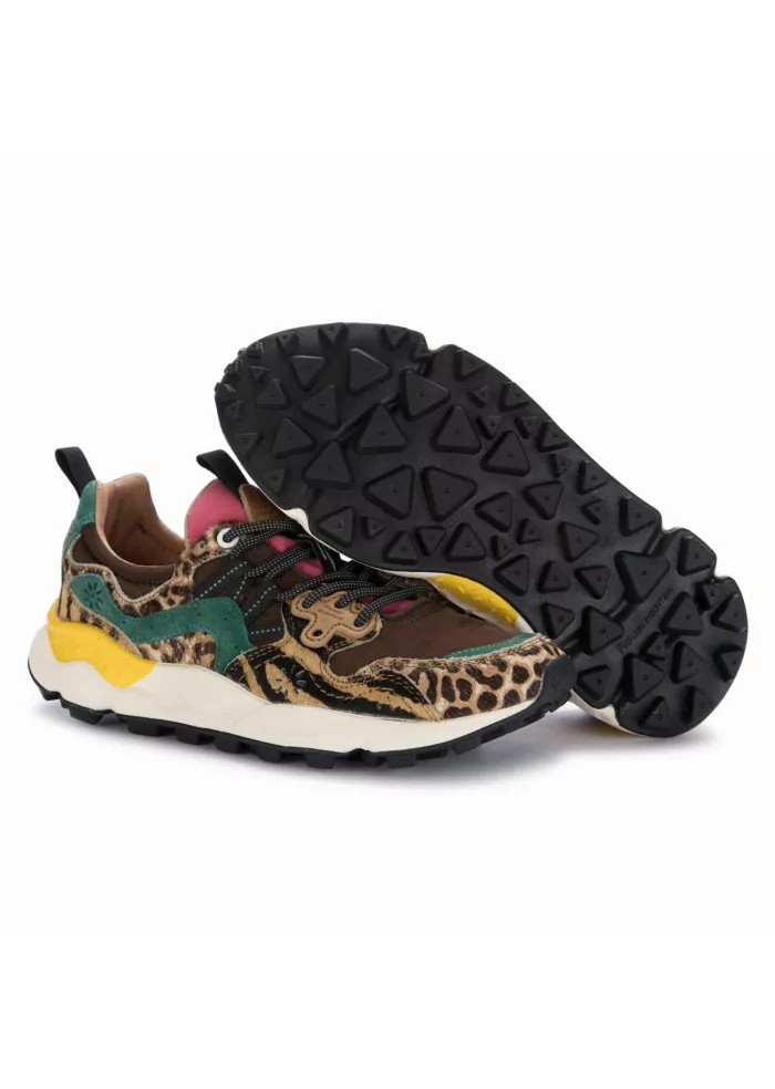 FLOWER MOUNTAIN | SNEAKERS YAMANO 3 PONY HAIR MARRONE MULTICOLORE Online