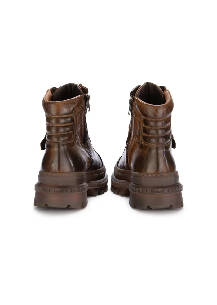 PAWELK'S | STIVALETTI ALLACCIATI CRUST PELLE MARRONE Negozio