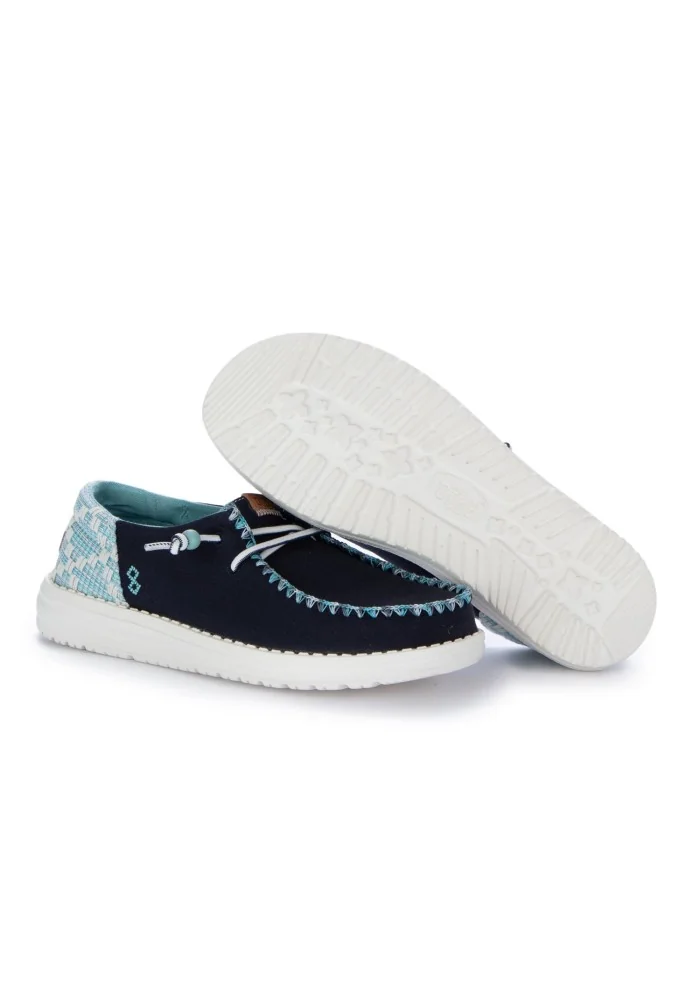 HEY DUDE | SCARPE BASSE WENDY FUNK JACQUARD BLU Cyber Monday