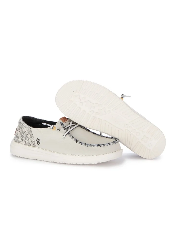 HEY DUDE | SCARPE BASSE WENDY FUNK JACQUARD BIANCO Offerta natalizia