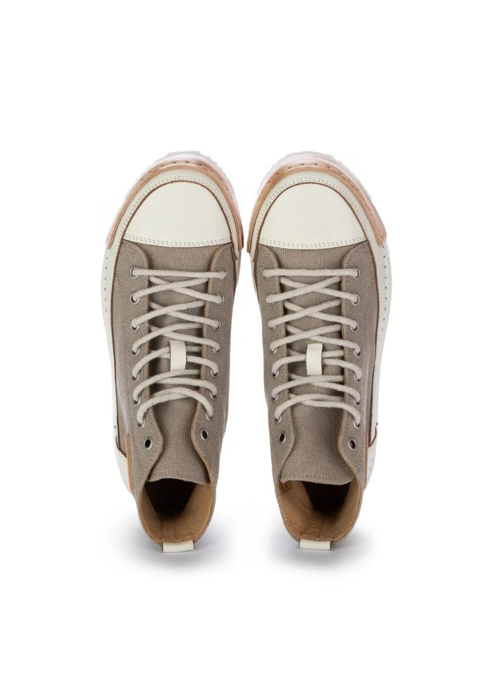 BNG REAL SHOES | SNEAKERS LA COCCO HIGH GRIGIO TORTORA PANNA Smaltimento dello stoccaggio
