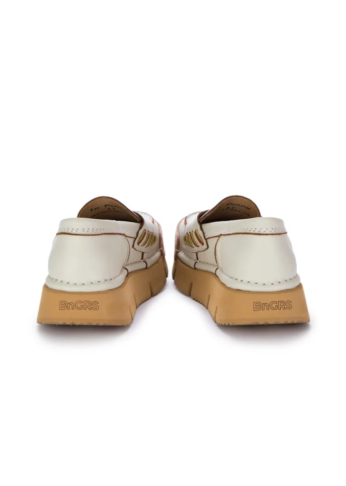 BNG REAL SHOES | MOCASSINI LA PENNY HIGH BIANCO Vendita calda