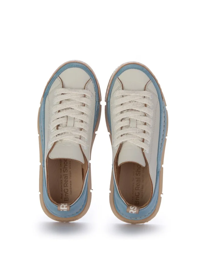 BNG REAL SHOES | SNEAKERS LA DINAMICA BIANCO AZZURRO Offerta migliore