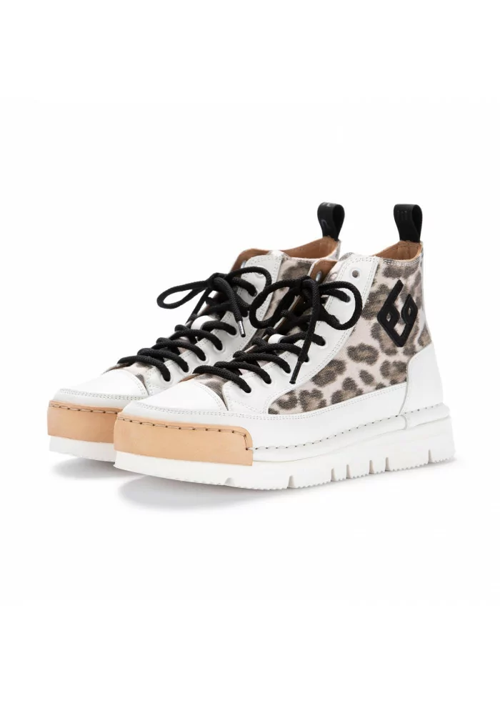 BNG REAL SHOES | SNEKAERS ALTE "LA LEO BLACK" BIANCO MACULATO