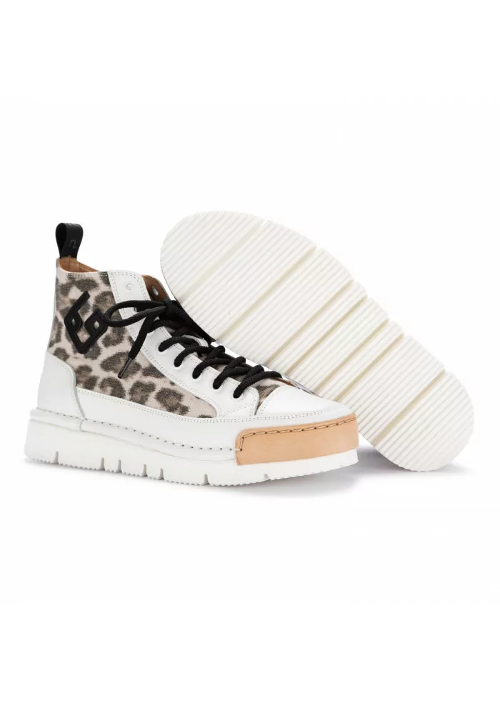 BNG REAL SHOES | SNEKAERS ALTE "LA LEO BLACK" BIANCO MACULATO Bestseller