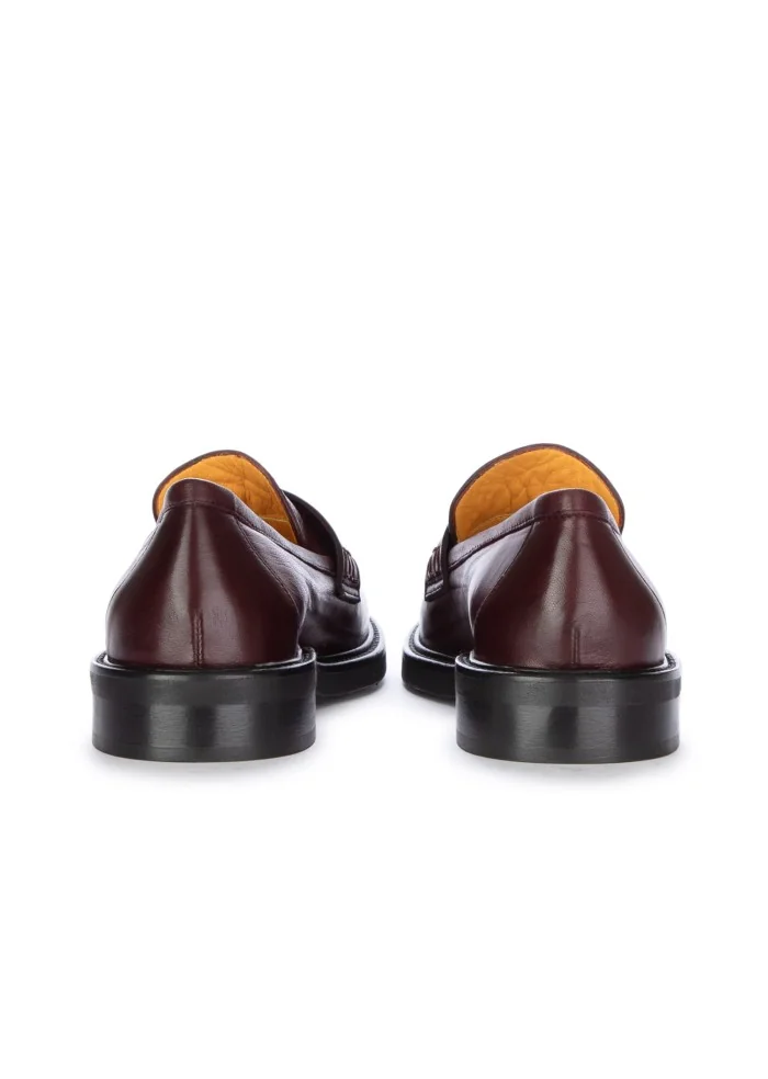 MARA BINI | MOCASSINI FRIDA SETA BORDEAUX Rilascio limitato