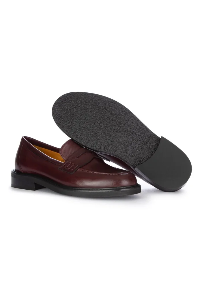 MARA BINI | MOCASSINI FRIDA SETA BORDEAUX Rilascio limitato