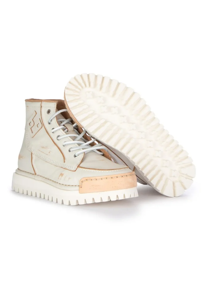 BNG REAL SHOES | SNEAKERS BIKER LA YANKEE CAFFELATTE BIANCO Ultimi due giorni