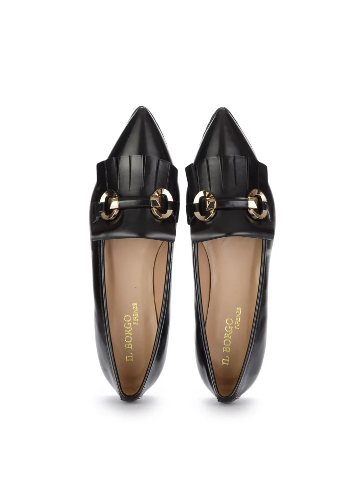 IL BORGO FIRENZE | SCARPE BASSE FRANGE ABRASIVATO NERO Offerta speciale della fabbrica