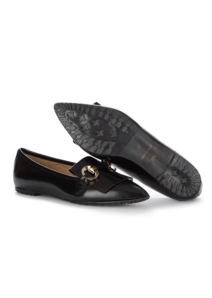 IL BORGO FIRENZE | SCARPE BASSE FRANGE ABRASIVATO NERO Offerta speciale della fabbrica