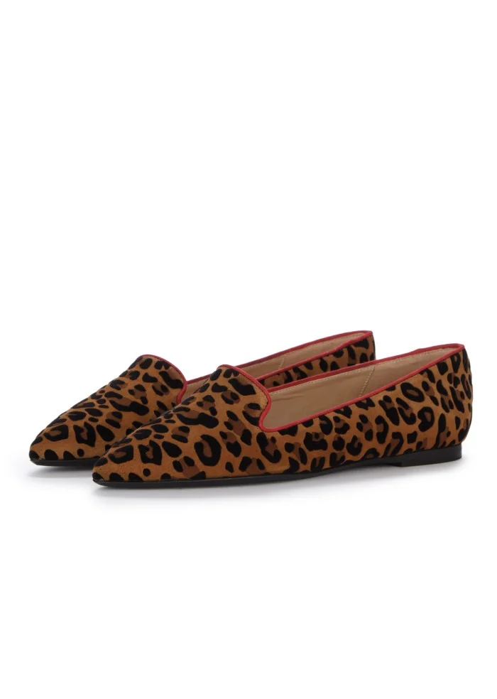 IL BORGO FIRENZE | SCARPE BASSE LEOPARDINO MARRONE NERO ROSSO Sostegno trimestrale
