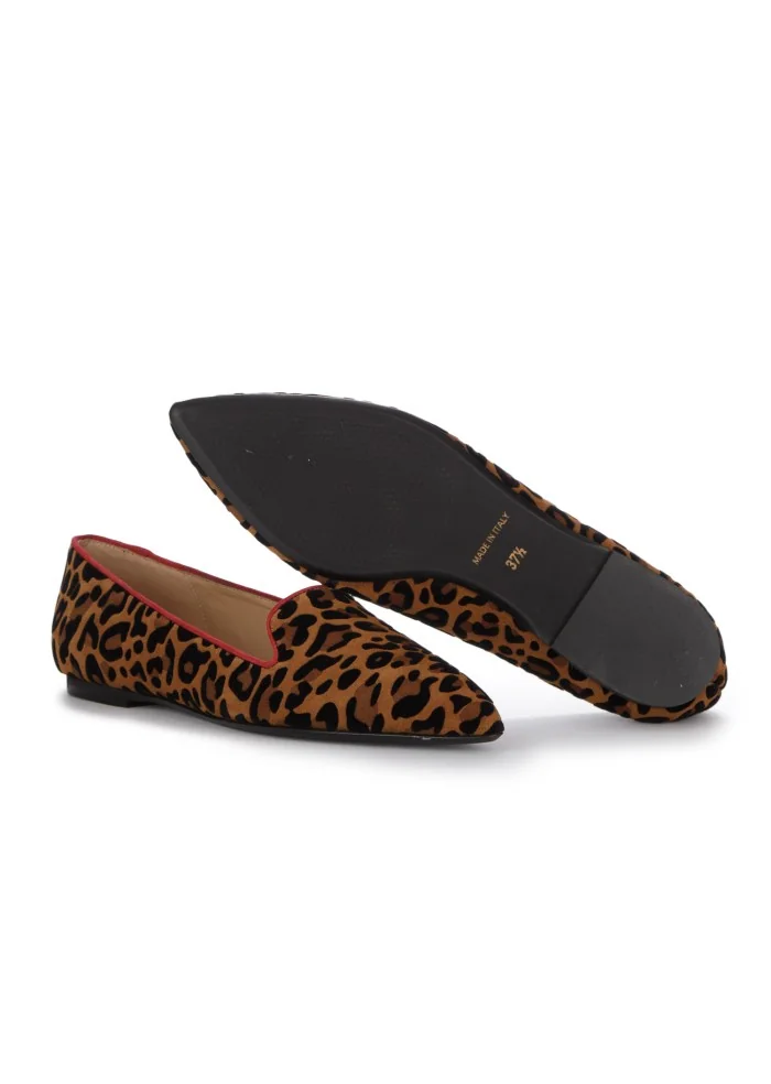IL BORGO FIRENZE | SCARPE BASSE LEOPARDINO MARRONE NERO ROSSO Sostegno trimestrale