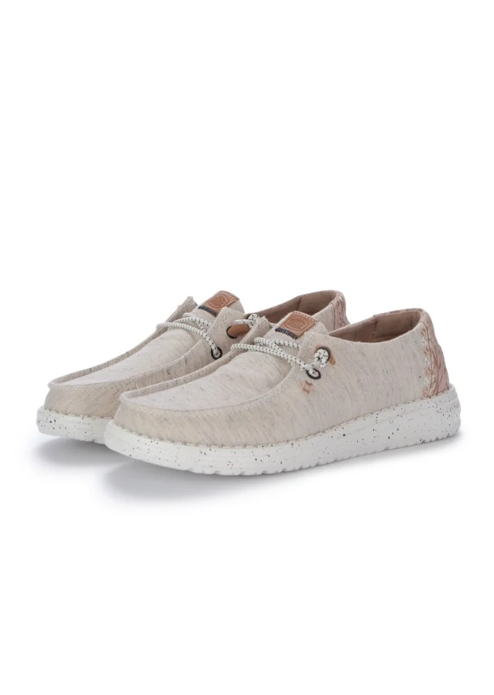 HEY DUDE | SCARPE BASSE WENDY HEATHERED SLUB TROPICAL BEIGE Esporta salva