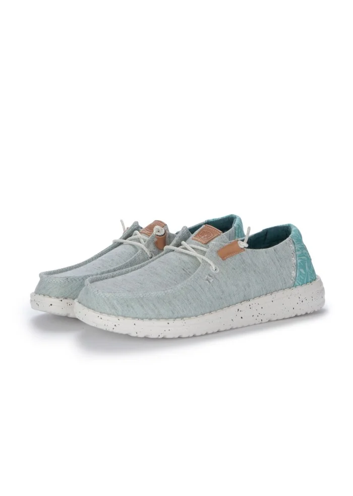 HEY DUDE | SCARPE BASSE WENDY HEATHERED SLUB TROPICAL TURCHESE Black Friday Prezzi