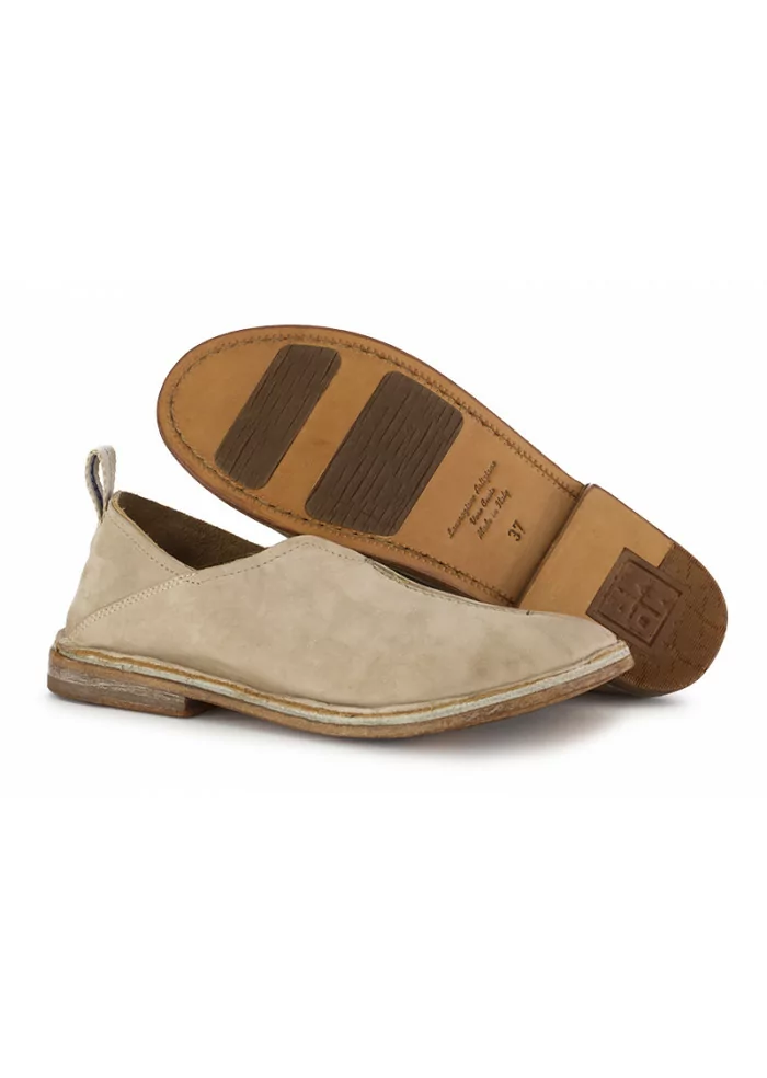 MOMA | SCARPA PANTOFOLA SCAMOSCIATO GRIGIO BEIGE Nuovo