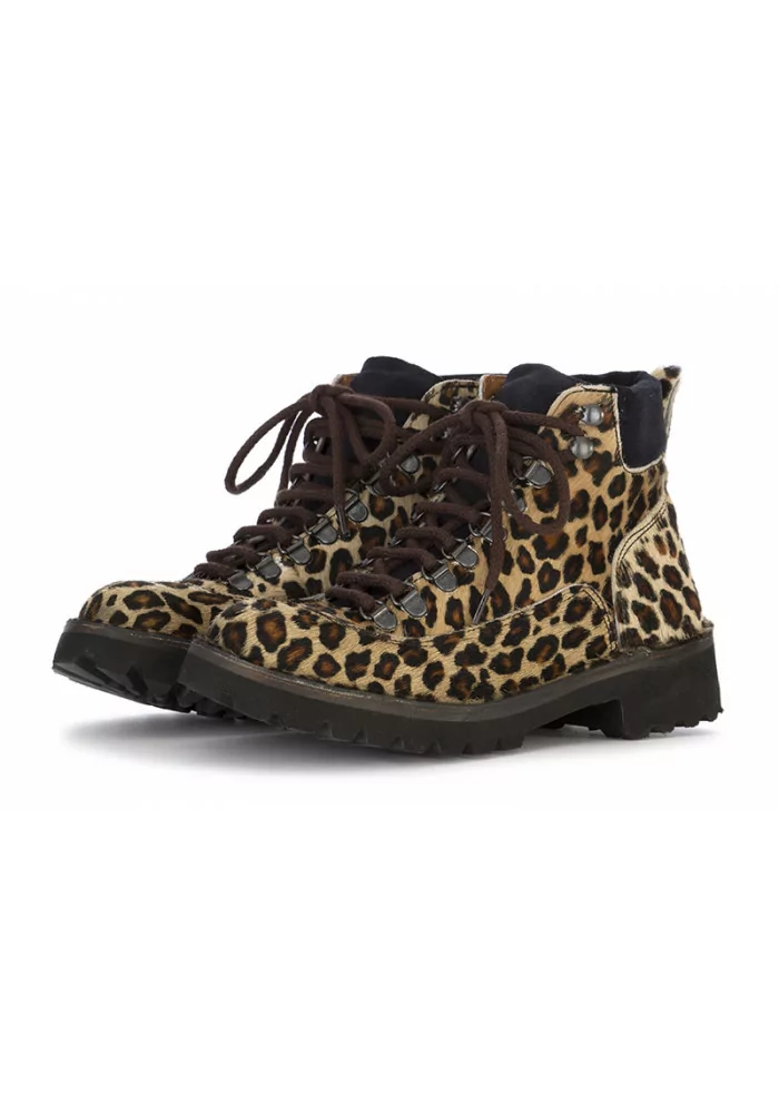 SCARPE DONNA TRONCHETTO LEOPARDATO BEIGE MANUFATTO TOSCANO VINCI Spedizione Gratuita