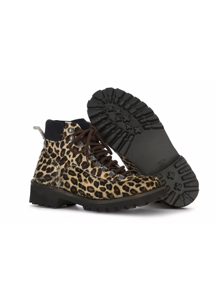 SCARPE DONNA TRONCHETTO LEOPARDATO BEIGE MANUFATTO TOSCANO VINCI Spedizione Gratuita