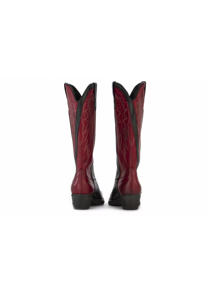 STIVALI COWBOY DONNA POESIE VENEZIANE | JSAA1 VELVET NERO BORDEAUX Negozi Online