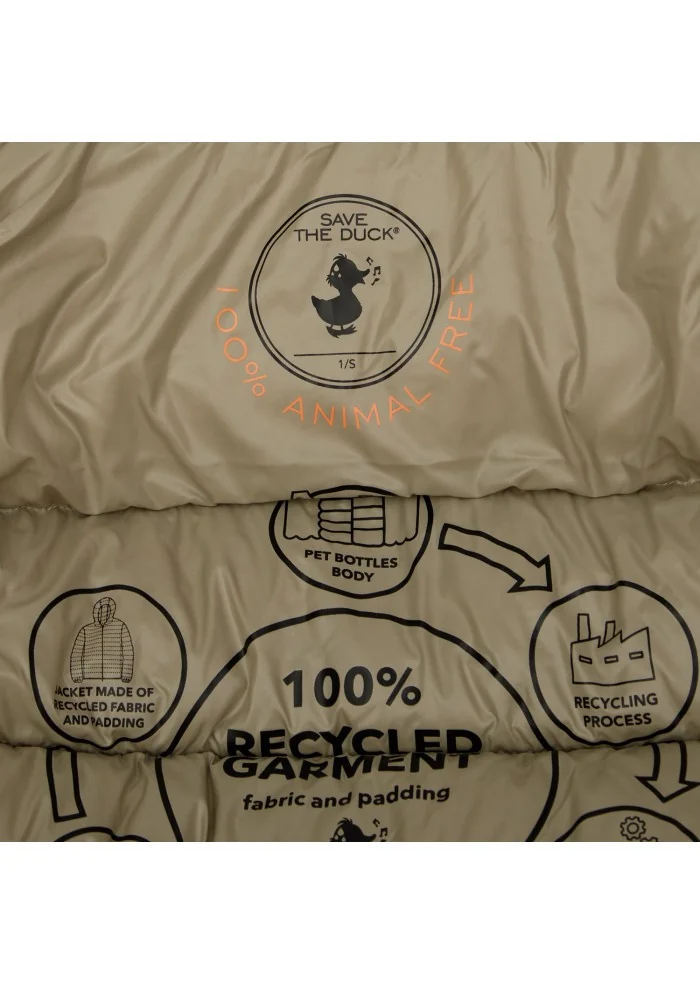 SAVE THE DUCK | PIUMINO LOVE19 COSMARY BEIGE Saldi