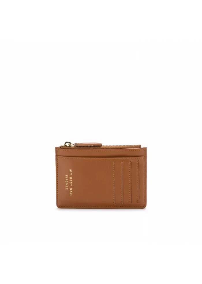 MY BEST BAG | PORTA CARTE PELLE MARRONE CAMMELLO Offerta migliore