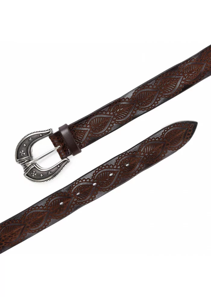 ORCIANI | CINTURA HENNÉ CUOIO MARRONE SCURO Online Outlet