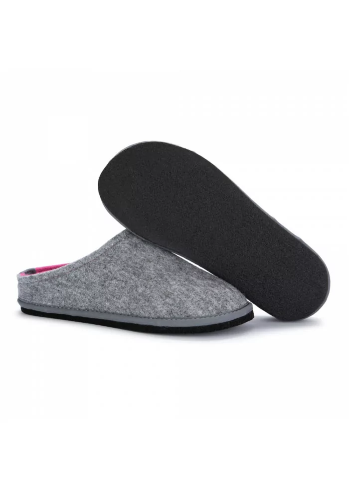 LÖWENWEISS | PANTOFOLE IN LANA COTTA GRIGIO ROSA Offerte speciali