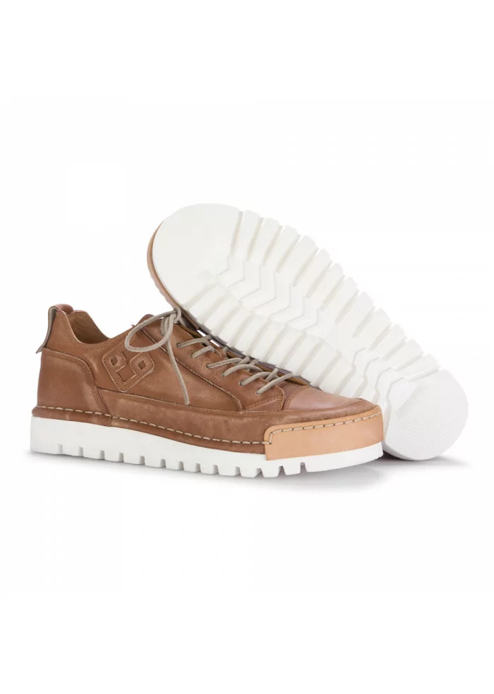 BNG REAL SHOES | SNEAKERS EFFETTO VINTAGE "LA SABBIA" MARRONE Officina