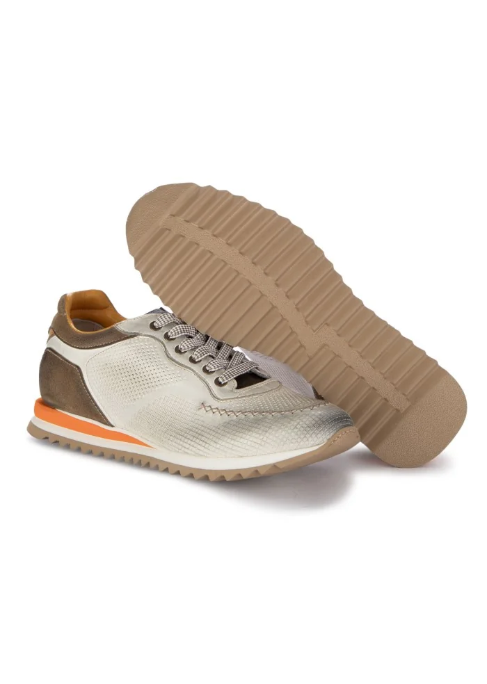 LORENZI | SCARPE ALLACCIATE SAFARI BIANCO MARRONE Spedizione Gratuita