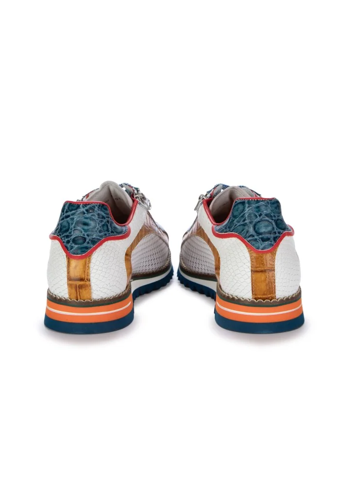 LORENZI | SCARPE ALLACCIATE FRESH BIANCO MARRONE BLU Negozi Online