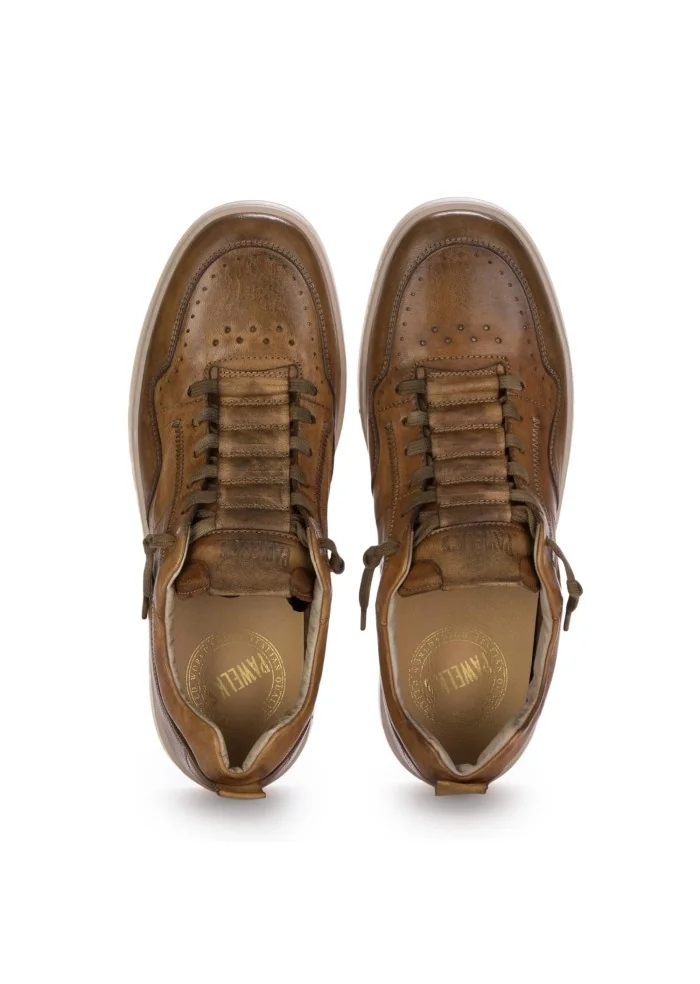 PAWELK'S | SNEAKERS CRUST CUOIO MARRONE Promozione Limitata
